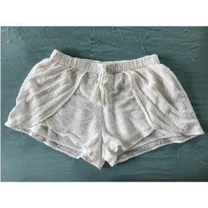 Hollister Stretchy Eyelet Dolphin Drawstring Shorts